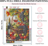 Wine Glass Diamond Art Kits for Adults,5D Fruit Full Round Drill Diamond Painting Kits for Adults Beginners,DIY Diamond Painting Gem Art Kits for Gift Home Wall Decor 12x16inch EIBEILI