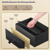 EnHomee 24 Drawers Black Dresser for Bedroom, Dressers & Chests of Drawers with 4 Wheels and 40“ * 23” Wide Wooden Top, Metal Frame, Organizer Island with Hooks for Bedroom, Cloakroom, Dressing Room EnHomee