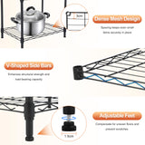 Whitmor 5 Tier Storage Shelves, Heavy Duty Metal Shelving, 400 lbs Capacity per Shelf, 2000 lbs Total, Easy Assembly for Kitchen, Garage, Plant, 18" L x 12" W x 50" H, Black Whitmor