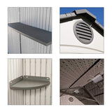 Lifetime 6411 Outdoor Storage Shed with Window, 8 by 7.5 Feet,Putty/Brown Lifetime