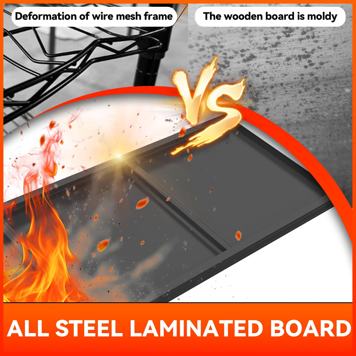 63''H Garage Shelving Heavy Duty Garage Storage Shelves, 3000LBS Capacity Adjustable 5 Tier Metal Industrial Shelf Unit for Kitchen, Utility Room, Warehouse and Basement, Black (14''Dx40''Wx63''H) ErgoNova