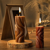 2 Pack Spiral Wave Resin Casting Molds - Silicone for 3D Animal Candle Making ESEENS