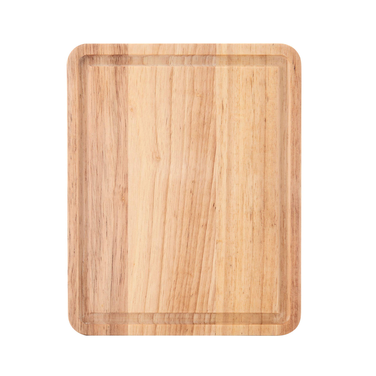 KitchenAid Classic Rubberwood Cutting Board with Perimeter Trench, Reversible Chopping Board, 8-inch x 10-Inch, Natural KitchenAid
