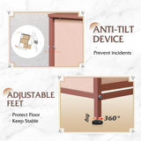 WLIVE Fabric Dresser for Bedroom, Tall Dresser with 8 Drawers, Storage Tower with Fabric Bins, Double Dresser, Chest of Drawers for Closet, Playroom, Dormitory, Pink and Rose Gold WLIVE