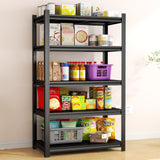 63" H Metal Garage Shelving Heavy Duty 2000LBS Adjustable Storage Shelves Unit 5 Tier garage storage shelves Utility Storage Rack Shelf for Basement, Commercial, Warehouse, Industrial, Black PRESTELION