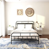 KAI-ROAD White Nightstands Set of 2, Small Night Stand Set 2 with Drawer and Shelf Storage for Bedroom, Dorm, Modern KAI-ROAD