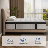 cemtip Full Size Mattress, 12 Inch Hybrid Mattress in a Box, Memory Foam and Pocket Springs, Fiberglass Free, Soft and Breathable, Medium Firm Feel cemtip