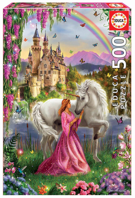 Educa 17985 Fairy and Unicorn Puzzle, 500 Pieces, Multicoloured, Piezas Educa