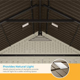 Suncast 8' x 7' Heavy-Duty Resin Tremont Storage Shed, Cream Suncast