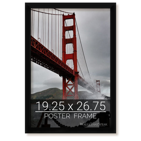 wallsthatspeak 19.25x26.75 Black Picture Frame for Puzzles Posters Photos or Artwork wallsthatspeak