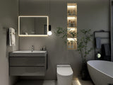 BLUHOUZZ Alice 24 Inch Bathroom Vanity with Sink with Overflow, Large Storage Wall Mounted Floating Bathroom Vanity for Modern Bathroom, One-Piece Sink Basin Minimalist Bathroom Sink Cabinet BLUHOUZZ