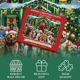 PICKFORU Christmas Puzzles 1000 Pieces, Dog Puppy Puzzle for Adults, Cat Jigsaw Puzzles Winter Holiday, Animal Challenging Puzzles for Adults PICKFORU