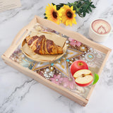 DIY Diamond Art Tray with Handle Diamond Art Painting Plate Creative Design Handmade Wooden Tray Mosaic Making Kits by Number Kits Diamond Art for Coffee Living Room Home Organizer (Five-Pointed Star) AiYuanzsh