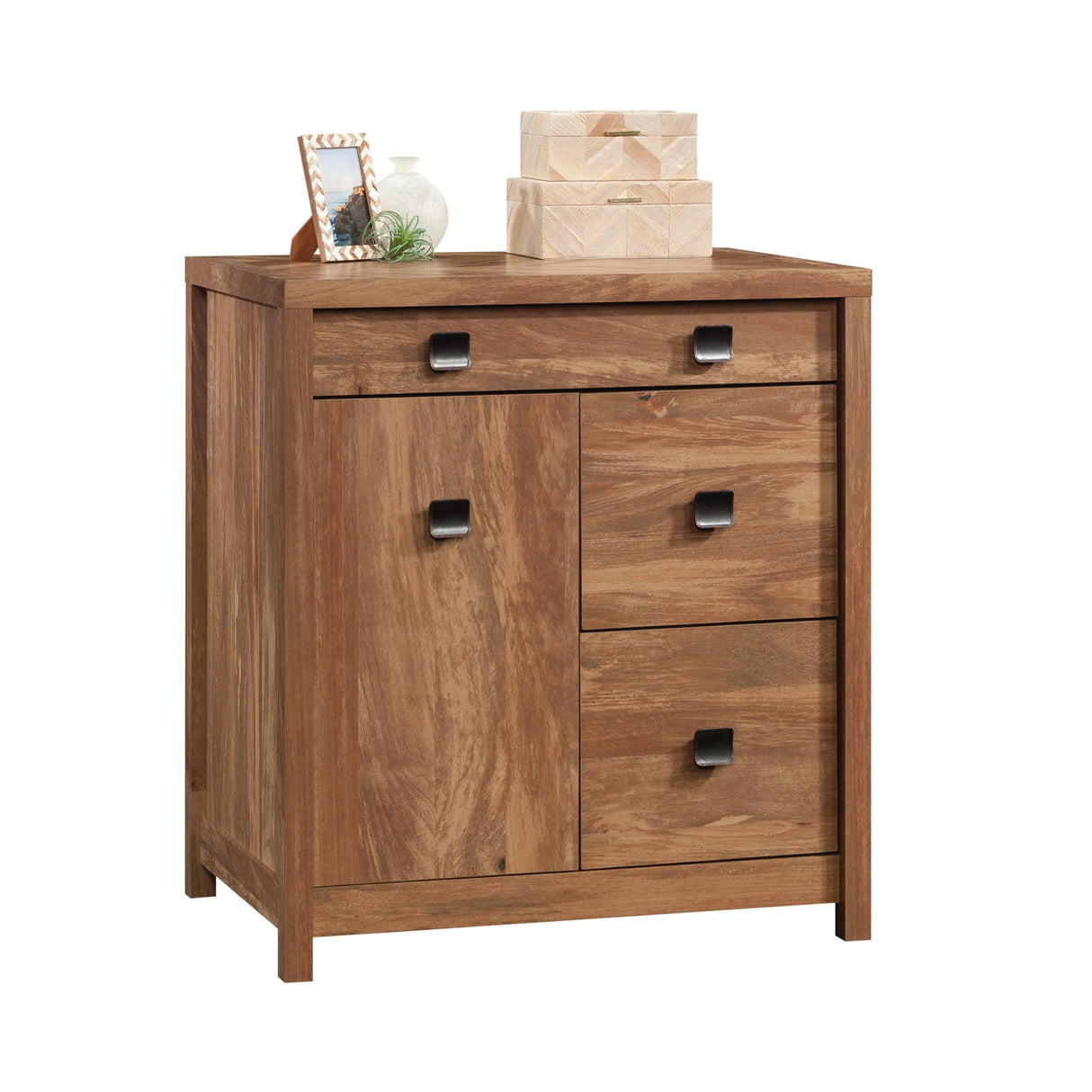 Sauder Cannery Bridge Credenza, L: 31.73" x W: 22.05" x H: 35.24", Sindoori Mango Finish Sauder