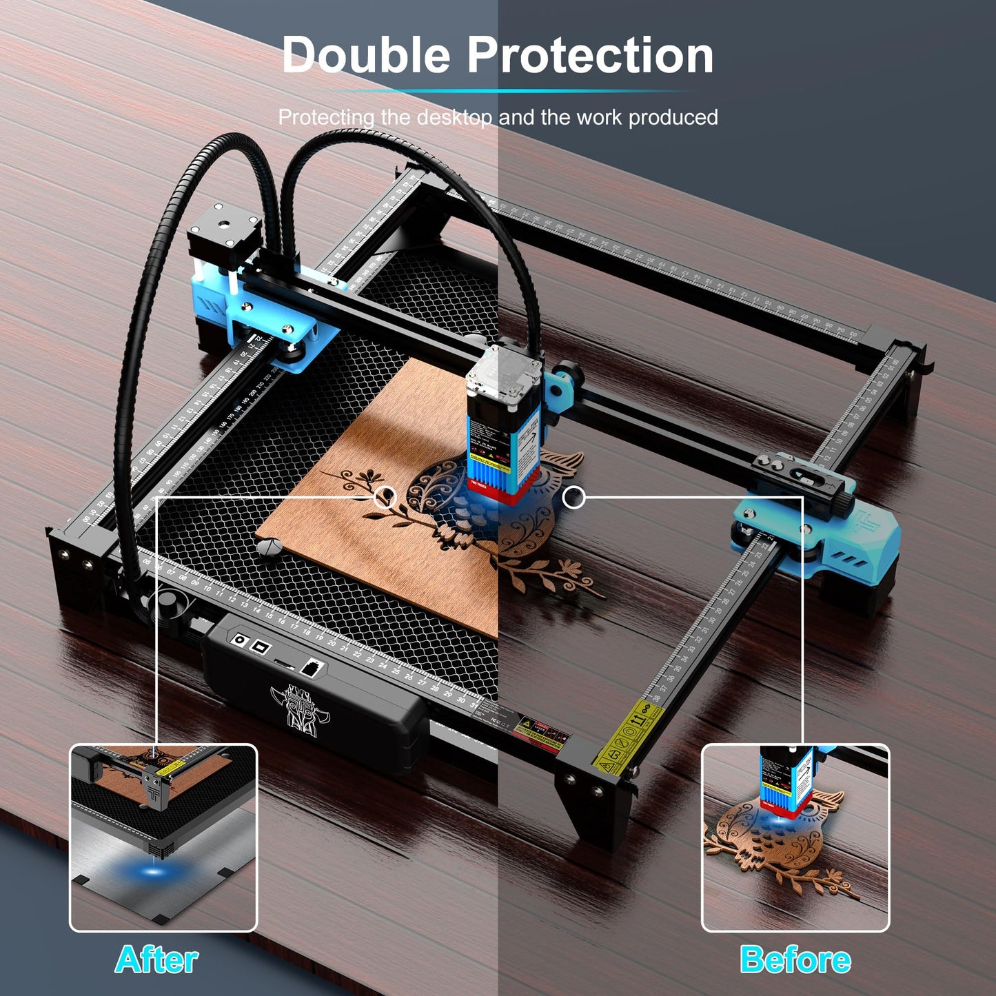 500 * 500mm Honeycomb Laser Bed Honeycomb Working Table Laser Honeycomb for CO2 or Laser Engraver Cutting Machine with Aluminum Plate (Available Sizes 460 x 460 mm) - WoodArtSupply