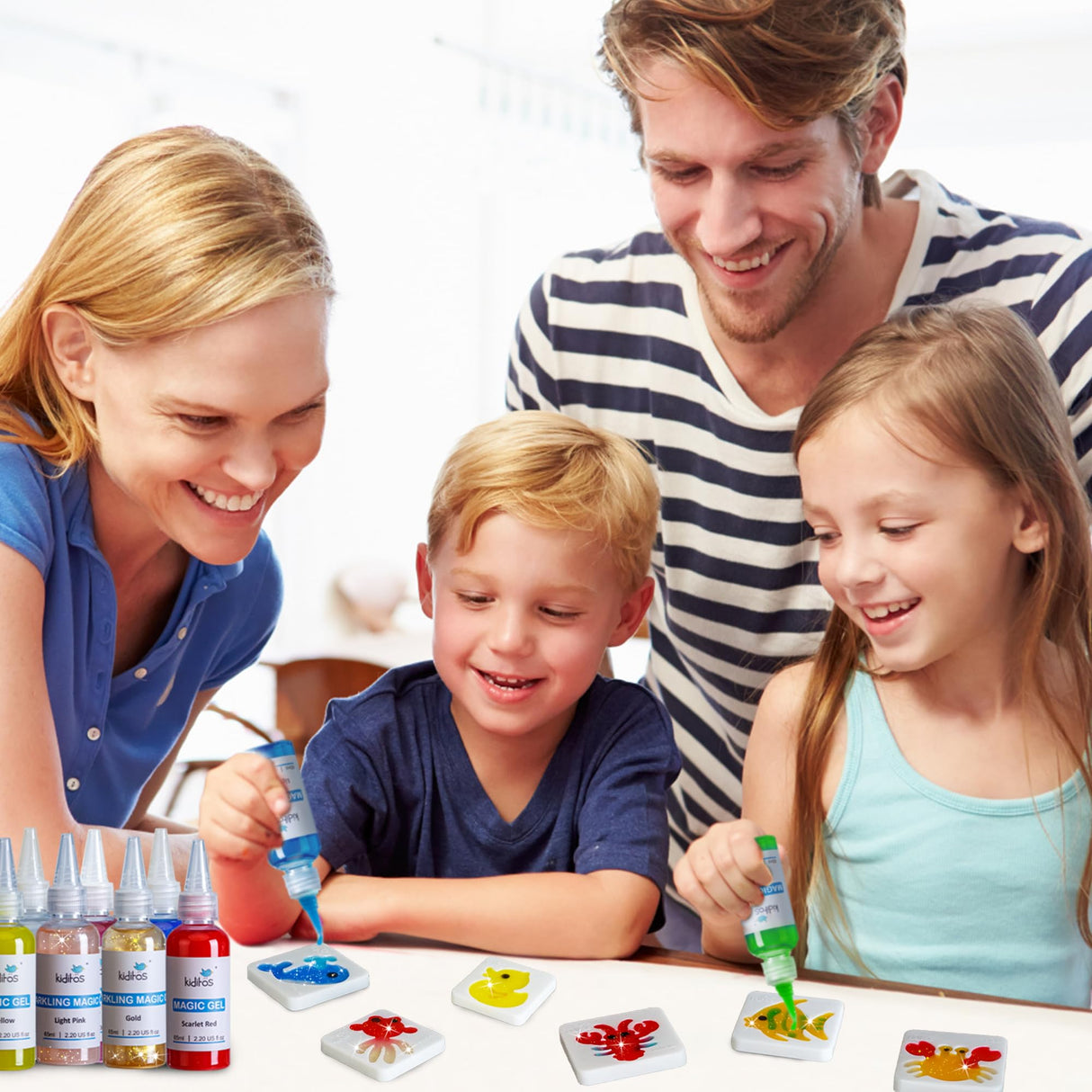 Kiditos Magic Water Elf Toy Kit, Aqua Fairy Water Gel Kit with 20 Magic Gels, 10 Sea Creature Molds. Christmas Gifts, Birthday Gifts, Party Favors, Arts & Crafts DIY STEM for Kids(20 Colors) Kiditos