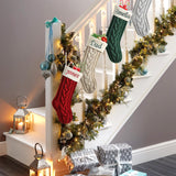 Personalized Christmas Stockings, 18” Large Custom Stockings with Embroidered Name, 1 Pack Knitted Xmas Stocking for Kids,Holiday and Family Stocking for Fireplace Christmas Party Decoration (A) Tarwanear