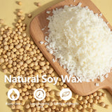 FUHITIM Soy Candle Wax for Candle Making 10 lbs Bag, Premium Natural Soy Wax Flakes, No additives and Pure, 100 Cotton Candle Wicks, 100 Wick Stickers, & 2 Centering Devices FUHITIM