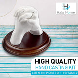 Hula Home Hand Casting Kit for Couples or Family with Mounting Plaque | Anniversary DIY Gifts Her & Him, Keepsake Sculpture Wedding Kids, Hula Home