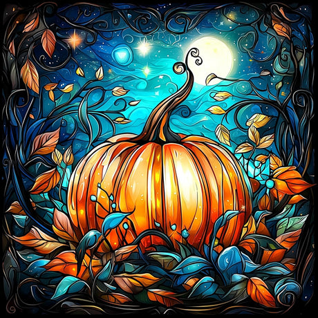 SENQAO Halloween Diamond Art Painting Kits for Adults, 5D Fall Pumpkin Diamond Art Kits for Beginners, DIY Paint by Numbers with Full Drill Diamond Dots for Home Wall Art Decor Halloween 12x12inch SENQAO