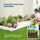 PASAMIC Durable Vinyl Raised Garden Bed, 6x3x1ft Raised Bed for Gardening, Planter Box with Open Bottom, Raised Garden Bed Outdoor, DIY Above Ground Garden Bed for Fruit, Vegetables, Herbs PASAMIC