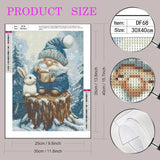 Gnome Diamond Art Kits for Adults,5D Diamond Art Painting for Beginner,Full Round Drills Winter Forest Painting with Diamonds,DIY Crafts Rabbit Gem Art for Wall Decor 12 X 16 in DIYDECORFUN