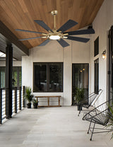 Curve Curio 60 Inch Ceiling Fans with Lights, Black and Gold Modern Ceiling Fan with Remote Control for Living Room Kitchen, 3 CCT, 6 Speed Reversible DC Motor Curve Curio