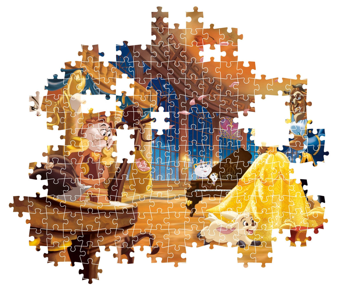 Clementoni Jigsaw Puzzle Disney The Belle and The Beast 1000 Pieces - Poster Included, Puzzle for Adults 14-99 Years, Gift for Men/Women, Disney Princess, Made in Italy, 39854 Clementoni