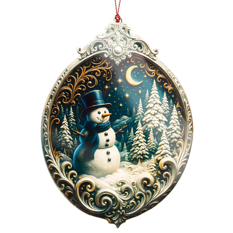 Christmas Ornament 2025 - Snowman Ornament, Snowman Ornaments for Christmas Tree, Christmas Tree Ornaments, Acrylic Christmas Ornaments, Suncatcher Effect Stained Glass Window Hanging, car Hanging KINGDUHU
