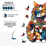 Jigfoxy Wooden Puzzle for Adult, Unique Animal Shape Wood Jigsaw Puzzles Gifts for Adults, Challenging Jigsaw Puzzle（L-16.5 * 13.2in-300Pcs） Jigfoxy