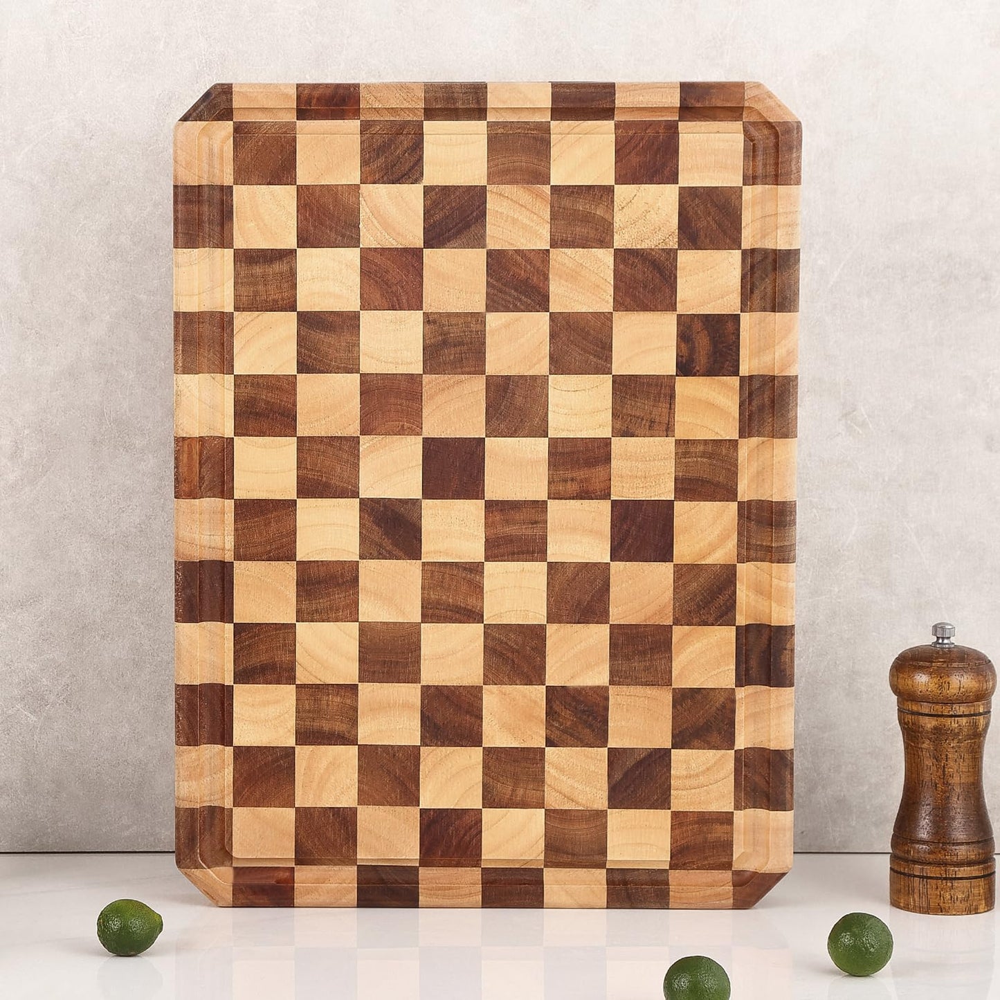 Acacia Wood Cutting Boards for Kitchen-Large Wooden Cutting Boards for Chopping Meat, Cheese, Fruits, and Vegetables