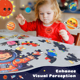 TALGIC Puzzles for Kids Ages 4-6, Kids Puzzles with Solar System Planets, 70 Piece Round Large Floor Puzzles for Kids Ages 3 4 5 6 7 8, Educational Toy Gift Jigsaw Puzzles for 5 Year Old Boys Girls TALGIC