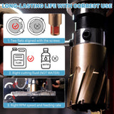 KEENTECH Carbide-Tipped Annular Cutter, 13/16" Dia. x 1-3/8" Depth, 3/4'' Weldon Shank, TCT Mag Drill Bit with Advanced PVD Nano-Coating for Faster, Smoother, Longer-Service Life Cutting Harder Metal KEENTECH