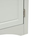 Triangle Bathroom Storage Cabinet With Adjustable Shelves, Freestanding Floor Cabinet For Home Kitchen