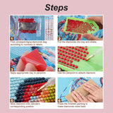 Stalente Diamond Painting Kits for Adults, 5D DIY Diamond Art Kits for Beginners Round Full Drill Diamond Painting for Home Wall Decoration Gift 12×16inch, Rose Flower Stalente