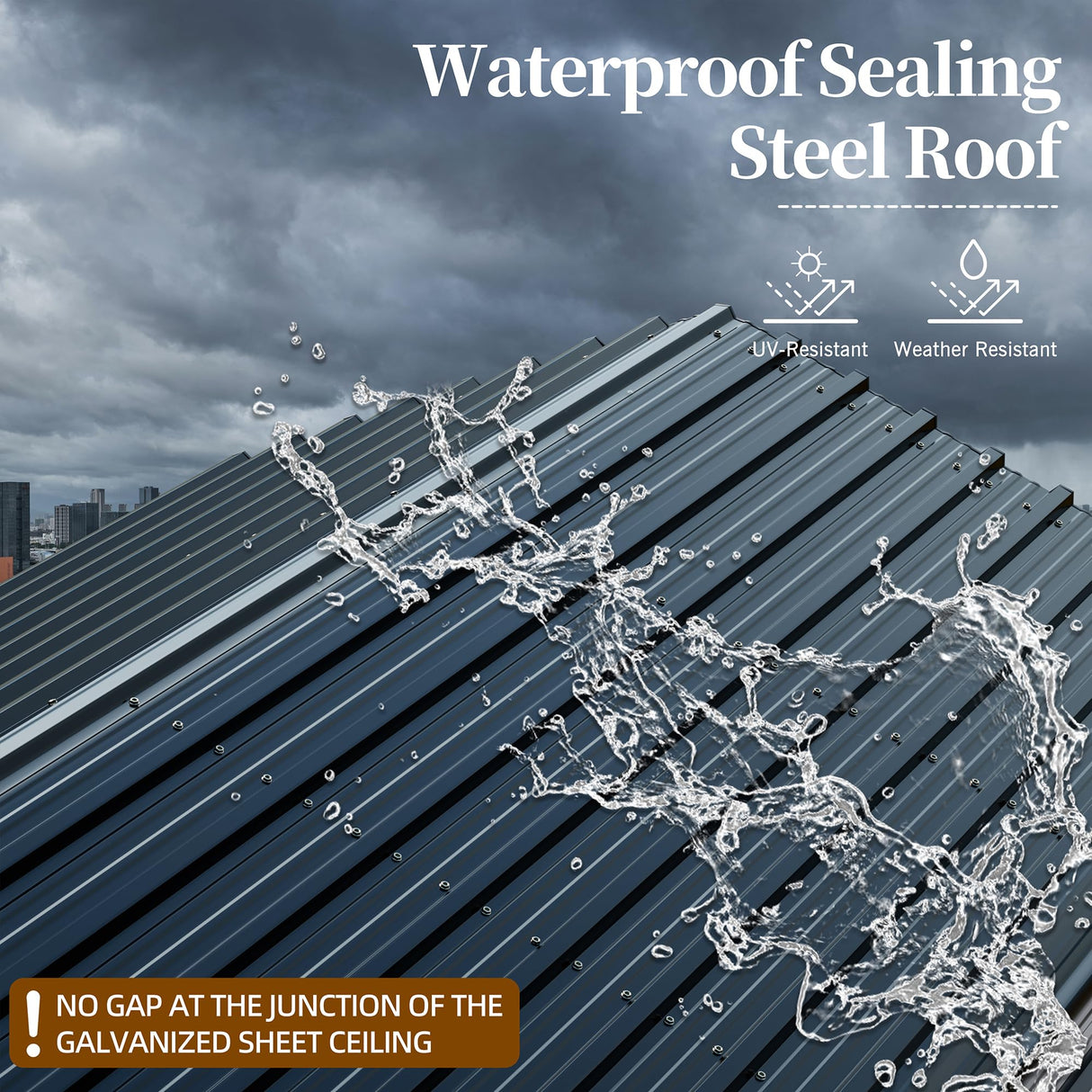 Walsunny Metal Carport 12x15 FT Heavy Duty Carport Canopy with Enhanced Base, Outdoor Car Shelter with Galvanized Steel Roof and Frame Garage for Truck, SUV, Boat, Gray Walsunny