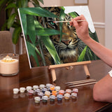 Ledgebay Paint by Numbers Kit for Adults: Bamboo Tiger Paint by Number Kit – Full Set of Acrylic Replacement Paints – Vacuum Sealed for Freshness – Exact Match for Unframed and Framed Kits Ledgebay