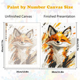 MEIYUDA Fox Paint by Numbers Kit, Cute Animal Paint by Numbers for Adults Beginners, DIY Acrylic Oil Painting by Number on Canvas for Gift Home Wall Decor 12x16in MEIYUDA