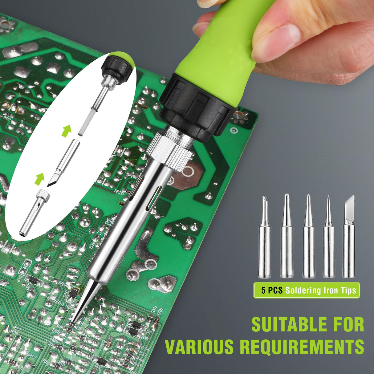 WORKPRO Soldering Iron Kit, 90W Soldering Gun with Digital Display and Iron Tips, 11-in-1 Adjustable Temperature Welding Kit for Electronic Repair, DIY Enthusiasts and Jewelry Makers (110V US Plug) WORKPRO