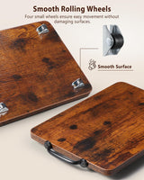 Evermagin Appliance Slider, Sliding Tray for Coffee Maker, Coffee Pot Slider Tray for Countertop, Kitchen Appliance Rolling Tray with Rubber Wheels (Rustic Brown, Medium - Long (9.5” X 13”)) Evermagin