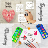 65Pcs Small Stencils for Painting on Wood Reusable, 3 Inch Reusable Stencil for Craft Ornament Paint Template Stencils for Wall Card Rock Wood Signs Coasters Canvas Home Decor (Bible Words) Hosomono