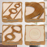 Zzbakress 2 Pcs Mid Century Wall Decor Wooden Mid Century Modern Decor Modern Art Wall Decor Abstract Wall Decor Geometric Wall Art for Home Living Room Bedroom (Style T) Zzbakress