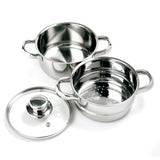 Norpro 1-Quart Stainless Steel Mini Steamer Cooker, 3 Piece Set Norpro