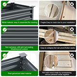 Land Guard Galvanized Raised Garden Bed with Legs, 48×24×32in Large Metal Elevated Raised Planter Box with Drainage Holes for Backyard, Patio, Balcony, 400lb Capacity(Grey)…… Land Guard