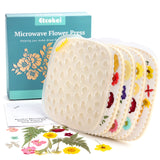 Etcokei Microwave Flower Press Kit - 4 Layer Quick Flower Pressing Tool, Great for Resin Arts, Scrapbooking, Nail Craft & DIY Arts - Adults & Kids Etcokei