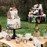 12 Pcs Wooden Animal Cutout Shapes Forest Painted Woodland Decorations Animals Wood Table Centerpieces Woodland Creature Decor for Craft Party Supplies Birthday Favors Cake Decor Feekoon