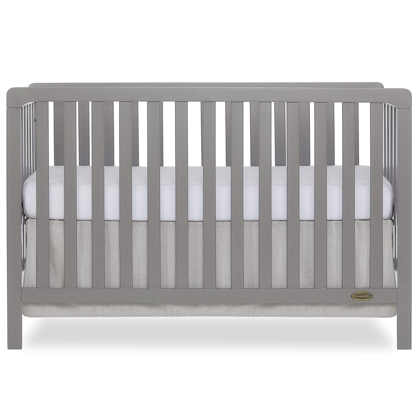 Dream On Me Ridgefield 5-in-1 Convertible Crib in Storm Grey, Greenguard Gold Certified - WoodArtSupply