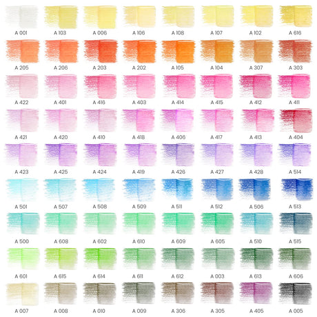 ARTEZA 72 Watercolor Pencils, Water Color Pencils in Assorted Shades, Triangular Shape Drawing Pencils ARTEZA