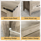 NEDYO Farmhouse 4 Drawer Dresser, Wood Rustic Tall Chest of Drawers, Wooden Dresser Storage Organizer Cabinet for Bedroom Living Room Hallway and Entryway. Light Rustic Oak NEDYO