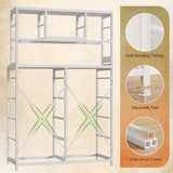 62.8" H Dresser for Bedroom with 14 Fabric Drawers,White Dresser with Charging Station and LED Lights,Dressers & Chests of Drawers for Bedroom, Steel Frame & Wooden Top, Entryway EnHomee